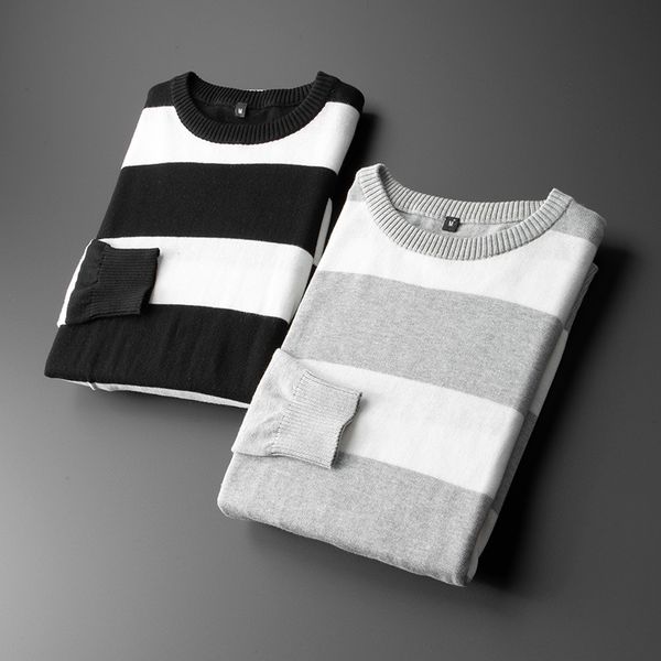 sweater knit autumn winter 2021 men's pullover fashion rib crew neck breathable long sleeve bottomed, White;black
sweater knit autumn winter 2021 men's pullover fashion rib crew neck breathable long sleeve bottomed, White;black