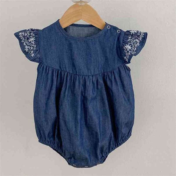 0-3yrs summer kids boy girl cowboy embroider fly sleeve rompers infant baby born clothes 210521, Blue
0-3yrs summer kids boy girl cowboy embroider fly sleeve rompers infant baby born clothes 210521, Blue