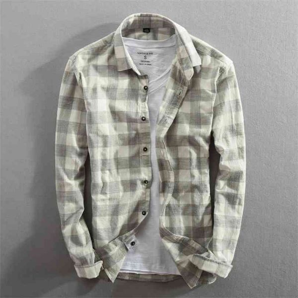 c806 spring and autumn vintage china style classic plaid cotton long sleeve blue shirt male casual slim fit import clothes 210626, White;black
c806 spring and autumn vintage china style classic plaid cotton long sleeve blue shirt male casual slim fit import clothes 210626, White;black