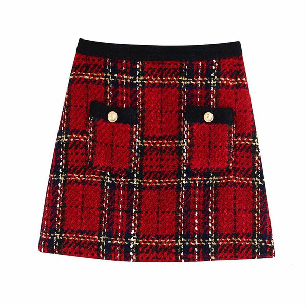 skirts chic lady stylish double pockets za plaid suit mini women spring autumn fashion high waist red short skirt pmwu, Black
skirts chic lady stylish double pockets za plaid suit mini women spring autumn fashion high waist red short skirt pmwu, Black