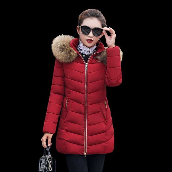women's down & parkas 2021 winter jacket big fur collar with pocket female hooded coat slim korean clothing, Black
women's down & parkas 2021 winter jacket big fur collar with pocket female hooded coat slim korean clothing, Black