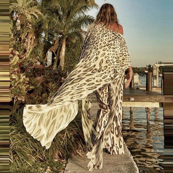 women's swimwear 2021 bohemian leopard chiffon cardigan beach swimsuit summer smock shawl, White;black
women's swimwear 2021 bohemian leopard chiffon cardigan beach swimsuit summer smock shawl, White;black