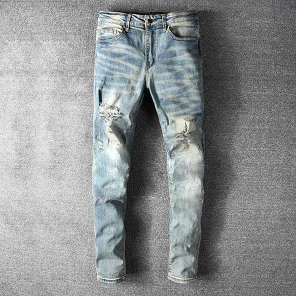 men's jeans mens classic hip hop pants stylist distressed ripped biker jean slim fit motorcycle denim 9v0y, Blue
men's jeans mens classic hip hop pants stylist distressed ripped biker jean slim fit motorcycle denim 9v0y, Blue