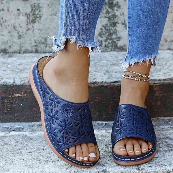 women's wees heels slippers summer platform ladies vintage slides hollow out flowers sewing shoes large size 43 210310, Black
women's wees heels slippers summer platform ladies vintage slides hollow out flowers sewing shoes large size 43 210310, Black