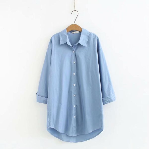 plus size solid sky womens blouses blue white long casual spring cotton blouse female oversize
plus size solid sky womens blouses blue white long casual spring cotton blouse female oversize