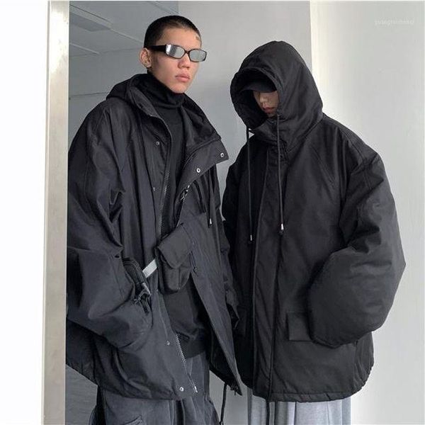 men's down & parkas oversized padded jackets men women autumn-winter all-match solid color coat male hong-kong style casual hooded loos, Black
men's down & parkas oversized padded jackets men women autumn-winter all-match solid color coat male hong-kong style casual hooded loos, Black