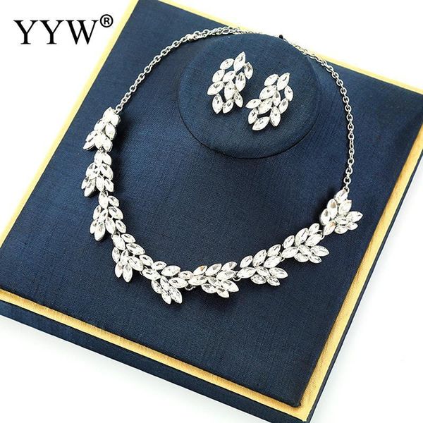 earrings & necklace retro rhinestone crystal women jewelry set leaf drop earring accessories wedding birthday anniversary gift, Silver
earrings & necklace retro rhinestone crystal women jewelry set leaf drop earring accessories wedding birthday anniversary gift, Silver
