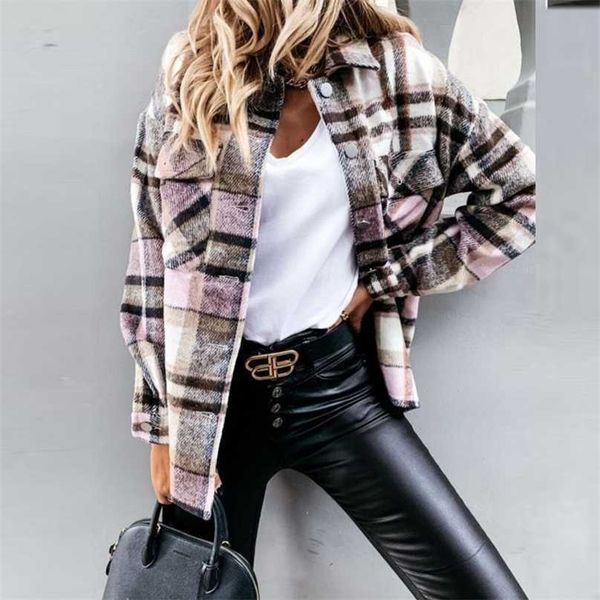 fashion turn-down collar lady overcoats casual long sleeve cardigan single-breasted plaid jacket vintage outwears 211019, Black
fashion turn-down collar lady overcoats casual long sleeve cardigan single-breasted plaid jacket vintage outwears 211019, Black