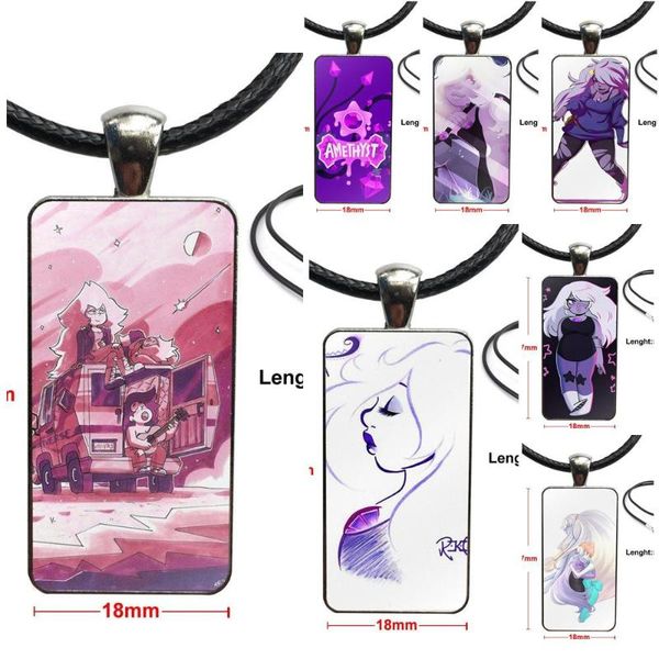 pendant necklaces for girls gifts vintage jewelry steel color glass cabochon choker long rectangle necklace steven universe amethyst, Silver
pendant necklaces for girls gifts vintage jewelry steel color glass cabochon choker long rectangle necklace steven universe amethyst, Silver