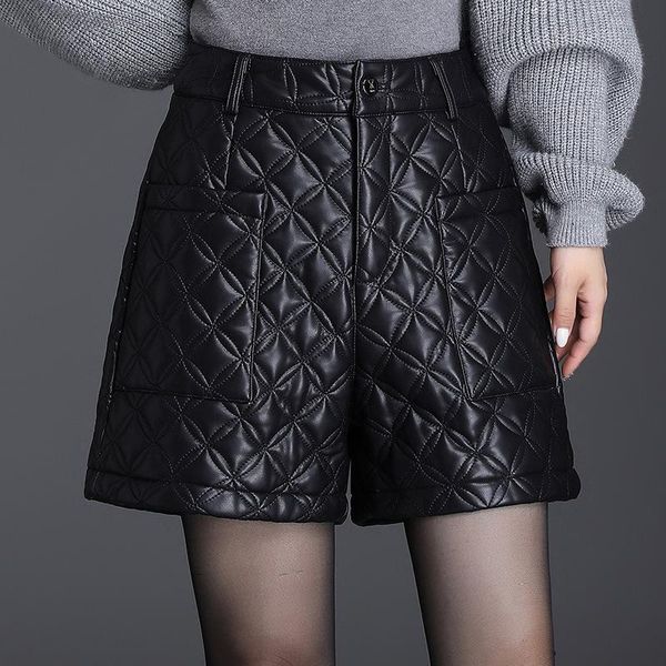 women's shorts woman winter clothes thicken high waist black pu leather wide leg short pants office lady elegant loose boot 3097, White;black
women's shorts woman winter clothes thicken high waist black pu leather wide leg short pants office lady elegant loose boot 3097, White;black
