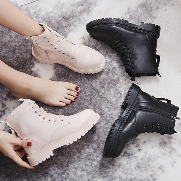 boots fashion zipper flat shoes woman high heel platform pu leather lace up women ankle girls 35-40, Black
boots fashion zipper flat shoes woman high heel platform pu leather lace up women ankle girls 35-40, Black