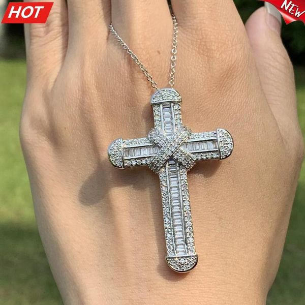 chains handmade fashion jewelry 925 sterling silver cross pendant princess cut full 5a cubic zirconia women necklace for lover
chains handmade fashion jewelry 925 sterling silver cross pendant princess cut full 5a cubic zirconia women necklace for lover