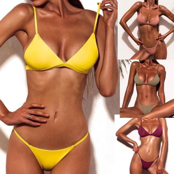swimsuit women push-up padded bra beach bikini set swimwear solid split women's, White;black
swimsuit women push-up padded bra beach bikini set swimwear solid split women's, White;black