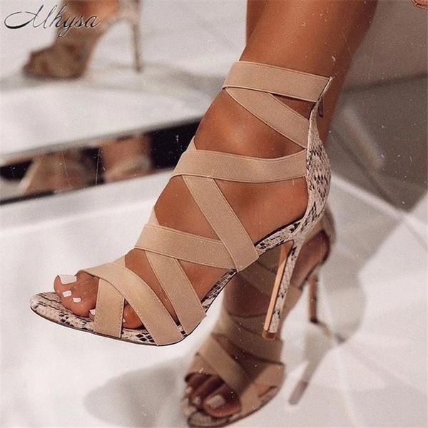 fashion summer women's pumps bandage patchwork mixed colors snake high heels sandals open toe, Black
fashion summer women's pumps bandage patchwork mixed colors snake high heels sandals open toe, Black