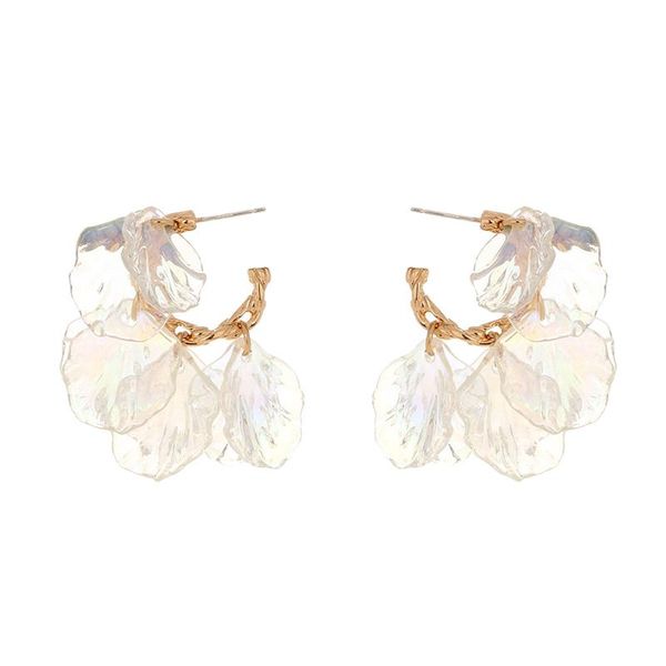 hoop & huggie fashion simple earrings jewelry transparent petals flowers round tassel graceful gift for women, Golden;silver
hoop & huggie fashion simple earrings jewelry transparent petals flowers round tassel graceful gift for women, Golden;silver