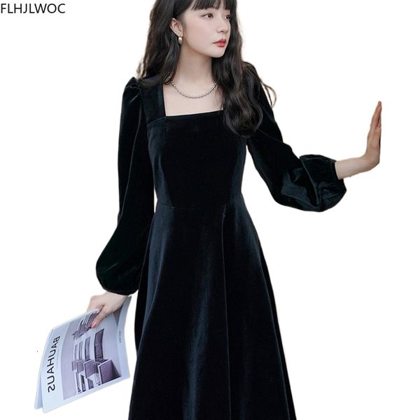 casual dresses french fashion elegant style women year winter spring square neck a line vintage solid black o2556 rf6g, Black;gray
casual dresses french fashion elegant style women year winter spring square neck a line vintage solid black o2556 rf6g, Black;gray