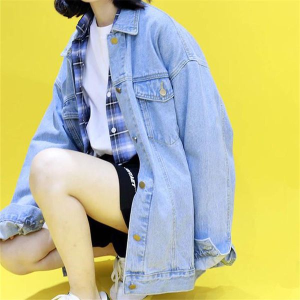 women's jackets casual denim jacket female 2021 spring autumn korean loose bf short women jjean coats girls outerwear b175, Black;brown
women's jackets casual denim jacket female 2021 spring autumn korean loose bf short women jjean coats girls outerwear b175, Black;brown