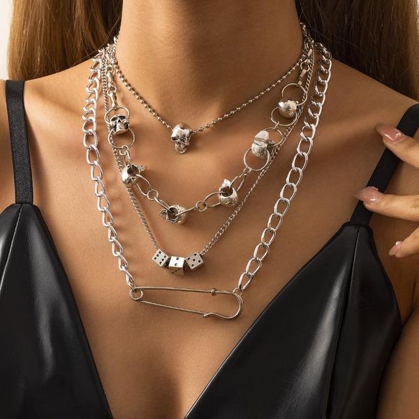 pendant necklaces ins vintage hip-hop fun dice necklace harajuku punk pin skull choker for women men fashion jewelry, Silver
pendant necklaces ins vintage hip-hop fun dice necklace harajuku punk pin skull choker for women men fashion jewelry, Silver