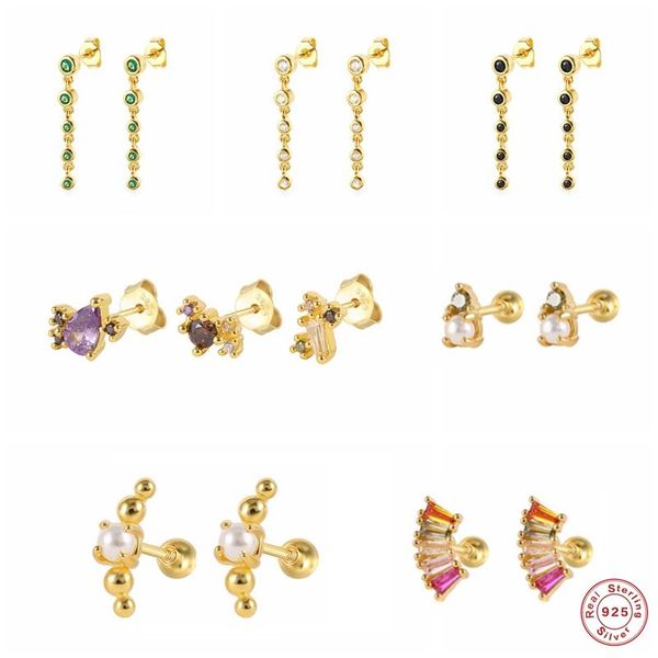 stud canner tassel earring 925 sterling silver colorful zircon pearl for women cartilage pendientes jewerly accessorie, Golden;silver
stud canner tassel earring 925 sterling silver colorful zircon pearl for women cartilage pendientes jewerly accessorie, Golden;silver