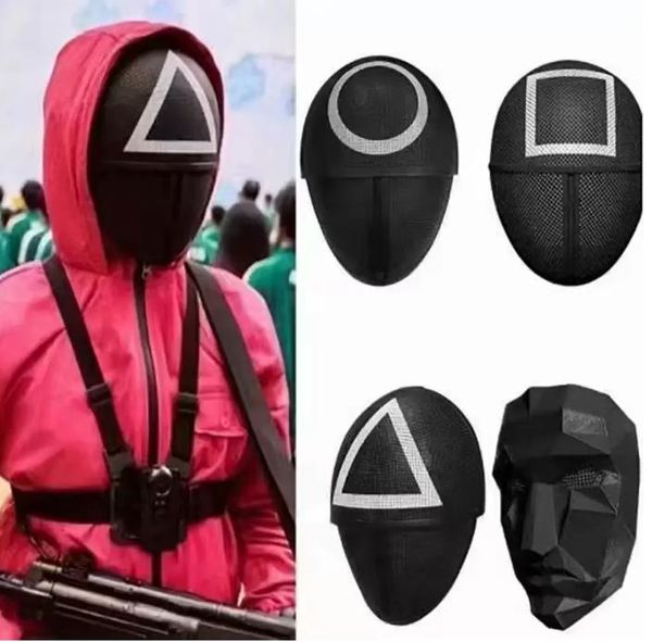 the tv squid game masked man masks round squire triangle mask accessories delicate halloween masquerade costume party props
the tv squid game masked man masks round squire triangle mask accessories delicate halloween masquerade costume party props