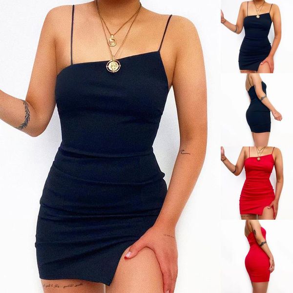 women side split dress sleeveless solid party mini slim elastics off shoulder cotton streetwear #t1q casual dresses, Black;gray
women side split dress sleeveless solid party mini slim elastics off shoulder cotton streetwear #t1q casual dresses, Black;gray