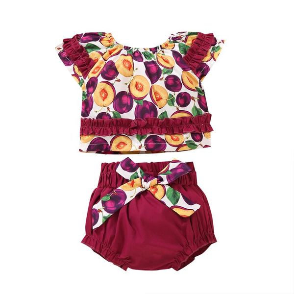 toddler baby girl summer outfits clothes cute fruit print short sleeve o-neck t-shirt+bowknot shorts 2piece sets 0-18m clothing, White
toddler baby girl summer outfits clothes cute fruit print short sleeve o-neck t-shirt+bowknot shorts 2piece sets 0-18m clothing, White