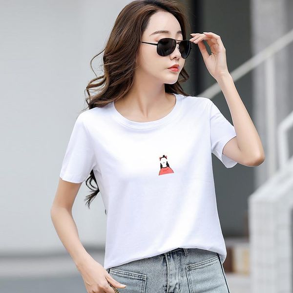 women's t-shirt summer t-shirts korean cartoon girl print o-neck 2021 short sleeve solid tee shirts femme cotton casual top, White
women's t-shirt summer t-shirts korean cartoon girl print o-neck 2021 short sleeve solid tee shirts femme cotton casual top, White