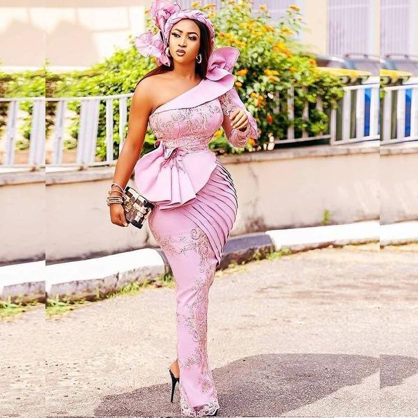 party dresses light purple aso ebi prom lace pleats one shoulder plus size evening dress peplum arabic vestidos formal gowns, White;black
party dresses light purple aso ebi prom lace pleats one shoulder plus size evening dress peplum arabic vestidos formal gowns, White;black