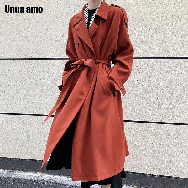 women's trench coats unua amo uk style loose long coat for women lapel double breasted sashes overcoat female casual windbreaker 2021 f, Tan;black
women's trench coats unua amo uk style loose long coat for women lapel double breasted sashes overcoat female casual windbreaker 2021 f, Tan;black