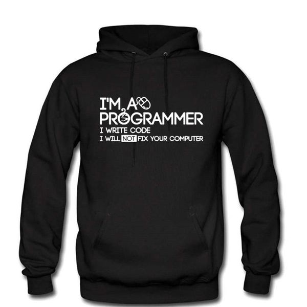men's hoodies & sweatshirts i'm a programmer i will not fix your computer geek nerd men's 100% cotton hooded sweatshirt, Black
men's hoodies & sweatshirts i'm a programmer i will not fix your computer geek nerd men's 100% cotton hooded sweatshirt, Black