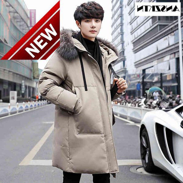 men'sloose coat arrivals anszktn new winter jacket hooded duck down male windproof parka thick warm over, Black
men'sloose coat arrivals anszktn new winter jacket hooded duck down male windproof parka thick warm over, Black