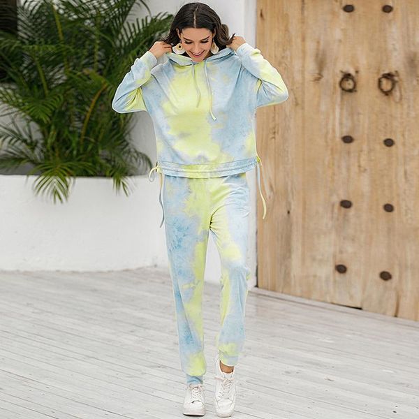 ladies autumn and winter drawstring hooded long-sleeved printed tie-dye casual sports suit hat sweater for women s-xl women's two piece, White
ladies autumn and winter drawstring hooded long-sleeved printed tie-dye casual sports suit hat sweater for women s-xl women's two piece, White