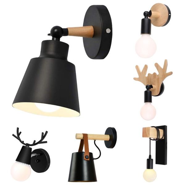 nordic wood wall lights bedroom bedside lamp black white modern e27 steering head lamps led home lighting sconce room decor
nordic wood wall lights bedroom bedside lamp black white modern e27 steering head lamps led home lighting sconce room decor