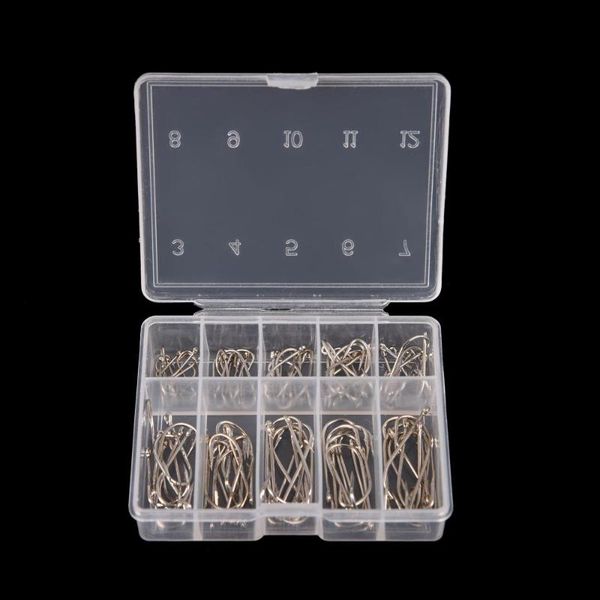 fishing hooks 1 box 100pcs 3# - 12# 10 sizes steel jig with hole tackle accessories
fishing hooks 1 box 100pcs 3# - 12# 10 sizes steel jig with hole tackle accessories