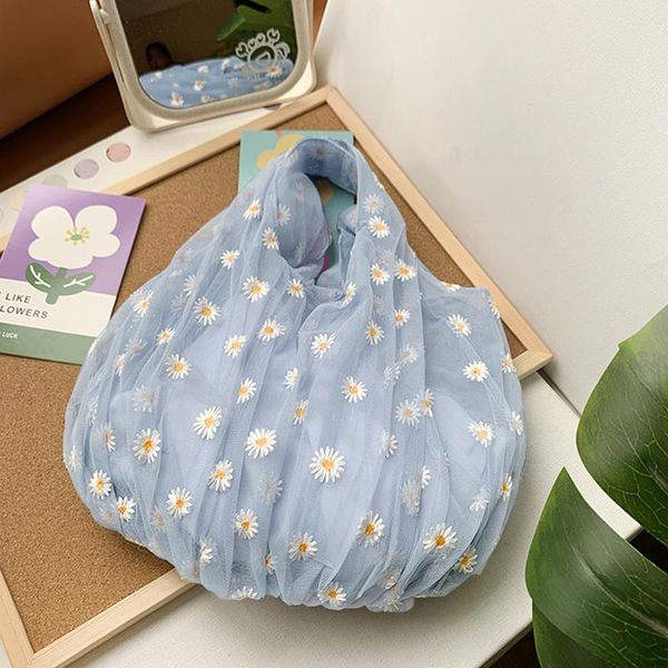 shopping bags 2021 spring women small transparent tote mesh cloth bag daisy embroidery handbag eco fruit purse for girls
shopping bags 2021 spring women small transparent tote mesh cloth bag daisy embroidery handbag eco fruit purse for girls