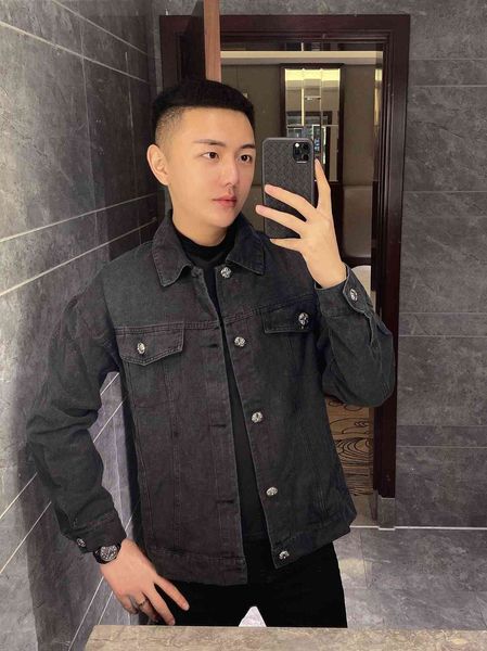 boshang v-tide brand leather cross circle sanskrit embroidery men's and women's net red same denim jacket coat, Black;brown
boshang v-tide brand leather cross circle sanskrit embroidery men's and women's net red same denim jacket coat, Black;brown