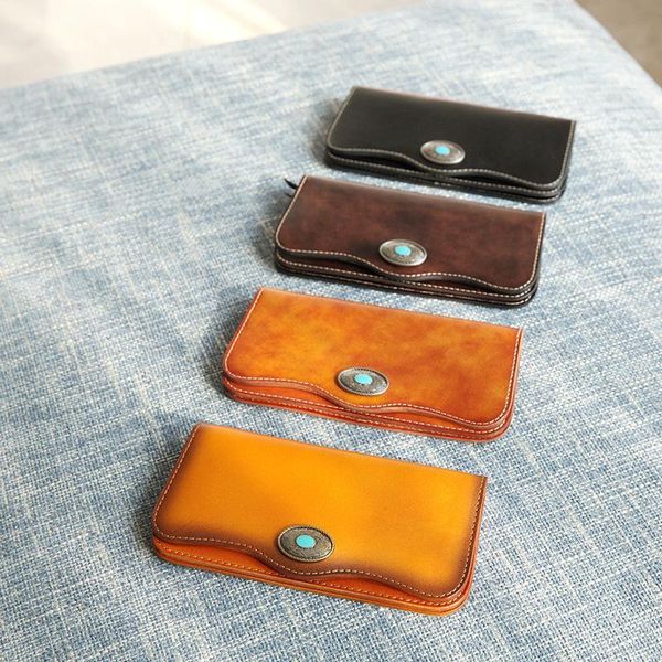 handmade genuine leather wallet 2021 vintage nature cowhide solid color hasp long phone purse card holder wallets, Red;black
handmade genuine leather wallet 2021 vintage nature cowhide solid color hasp long phone purse card holder wallets, Red;black