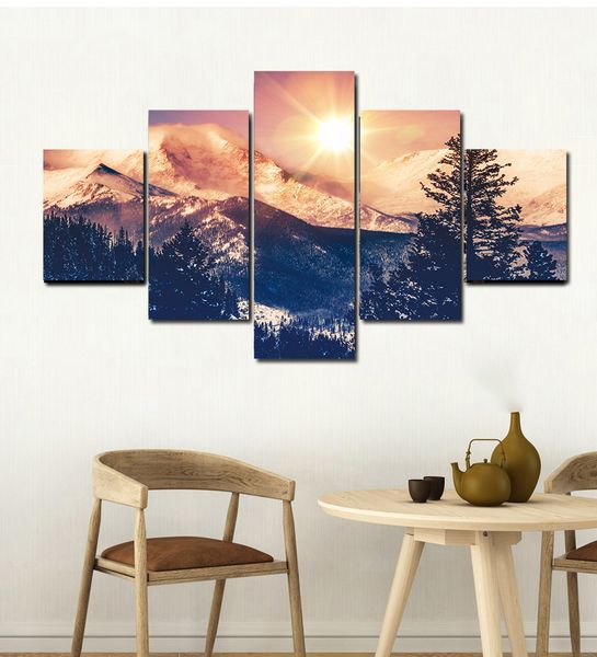5pcs/set unframed golden mountain snow sun print painting on canvas wall art picture for home and living room decor
5pcs/set unframed golden mountain snow sun print painting on canvas wall art picture for home and living room decor