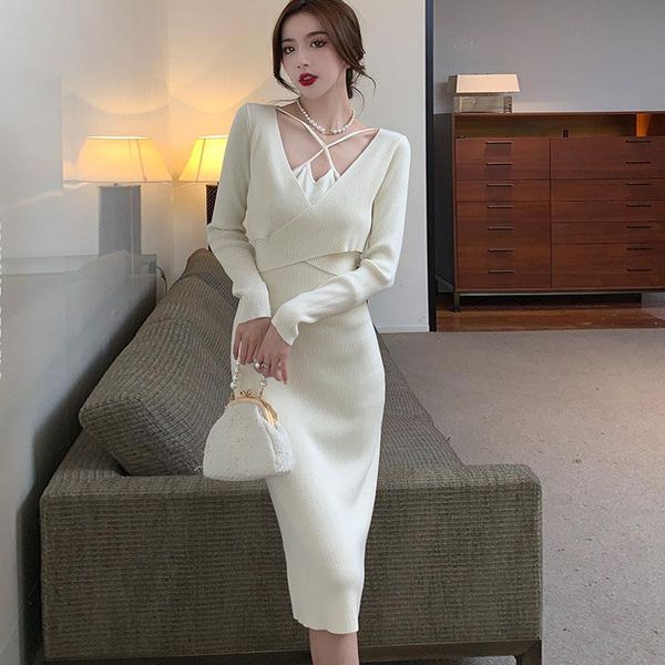 casual dresses hong kong style retro temperament waist slim knit dress autumn winter 2021 one-piece korean fashion ladies, Black;gray
casual dresses hong kong style retro temperament waist slim knit dress autumn winter 2021 one-piece korean fashion ladies, Black;gray