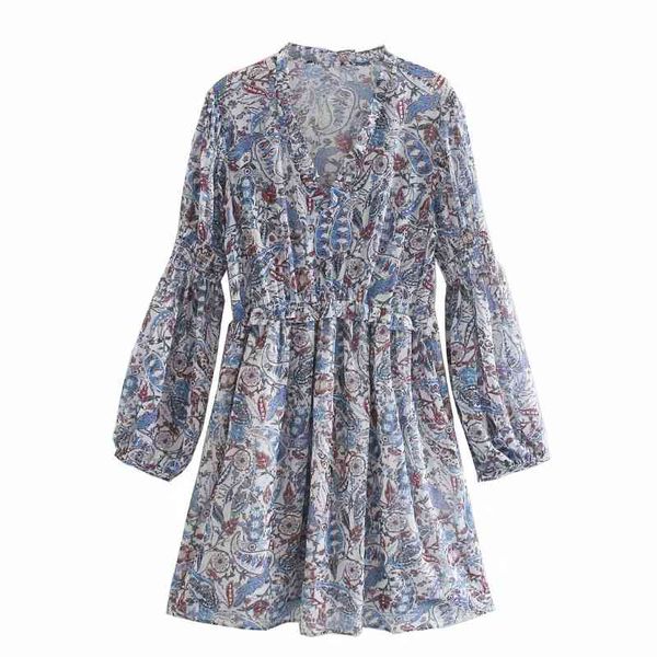 women paisley printing v-neck ruffle long sleeve mini dress casual femme loose clothes vestido d6606 210430, Black;gray
women paisley printing v-neck ruffle long sleeve mini dress casual femme loose clothes vestido d6606 210430, Black;gray