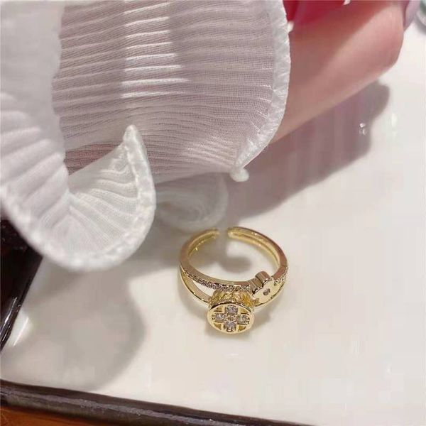 south korea east gate design feeling double layer micro inlaid zircon flower personality lucky opening ring, Silver
south korea east gate design feeling double layer micro inlaid zircon flower personality lucky opening ring, Silver