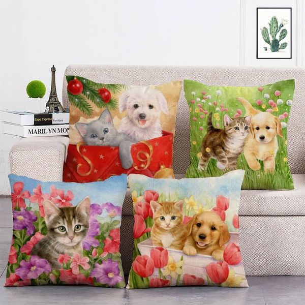 cushion/decorative pillow cute cartoon pet dog puppy cushion cover pillowcase linen covers for sofa home car decor animal 45x45cm t327
cushion/decorative pillow cute cartoon pet dog puppy cushion cover pillowcase linen covers for sofa home car decor animal 45x45cm t327