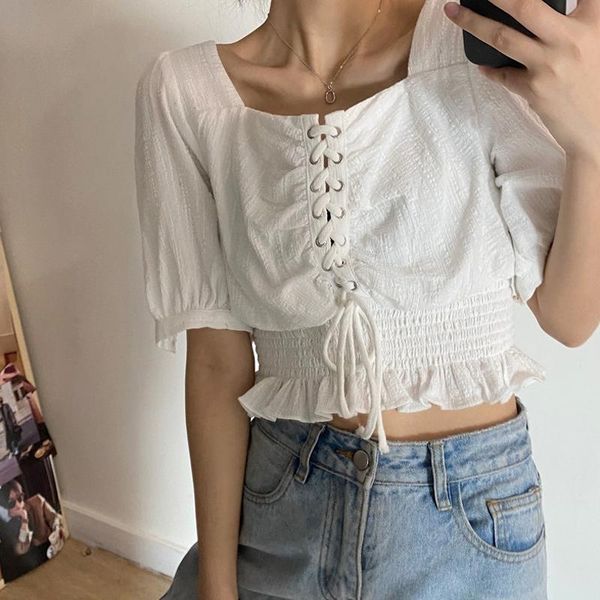 women's blouses & shirts women puff sleeve elegant girls white solid knitted tos female patchwork casual blusas femininas shirt
women's blouses & shirts women puff sleeve elegant girls white solid knitted tos female patchwork casual blusas femininas shirt