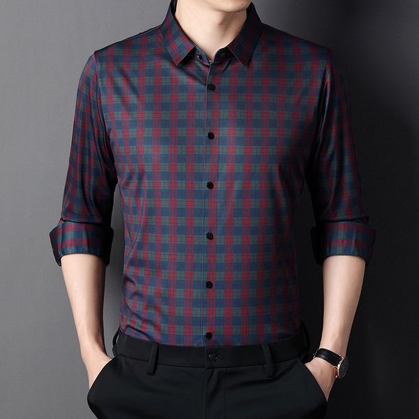 long sleeved plaid shirt men's 2021 spring and autumn korean busins casual shirt men's fashion, Black
long sleeved plaid shirt men's 2021 spring and autumn korean busins casual shirt men's fashion, Black