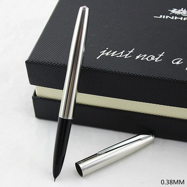 jinhao 911 silver steel fountain pen with 0.38mm extra fine nib inks luxury metal finance pens office school supplies
jinhao 911 silver steel fountain pen with 0.38mm extra fine nib inks luxury metal finance pens office school supplies