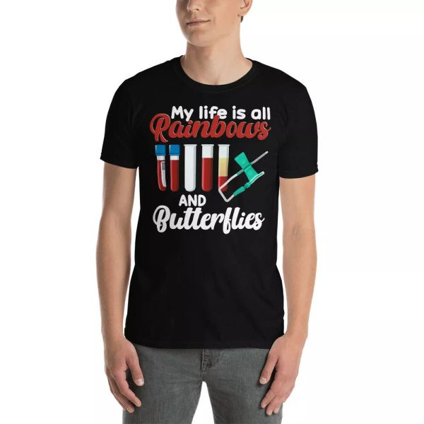 my life is all rainbows and butterflies shirt, White;black
my life is all rainbows and butterflies shirt, White;black