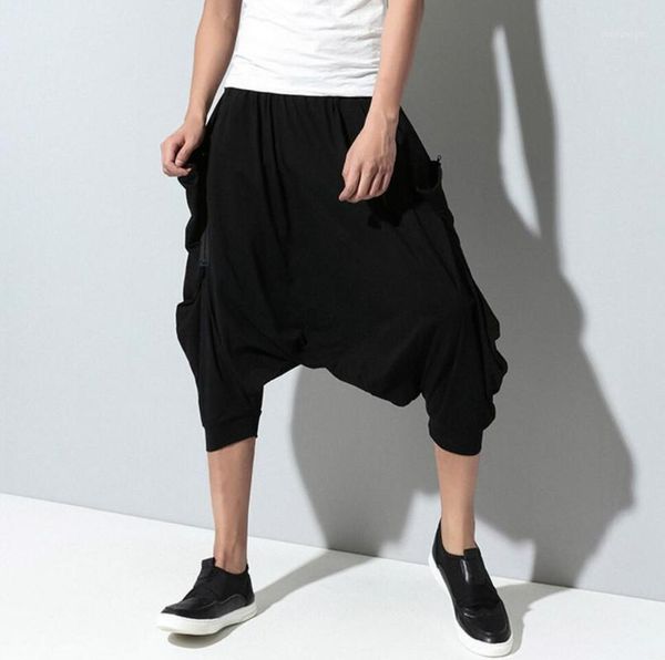 men's clothing hair stylist fashion hip hop drop crotch pants loose harem plus size singer costumes, Black
men's clothing hair stylist fashion hip hop drop crotch pants loose harem plus size singer costumes, Black