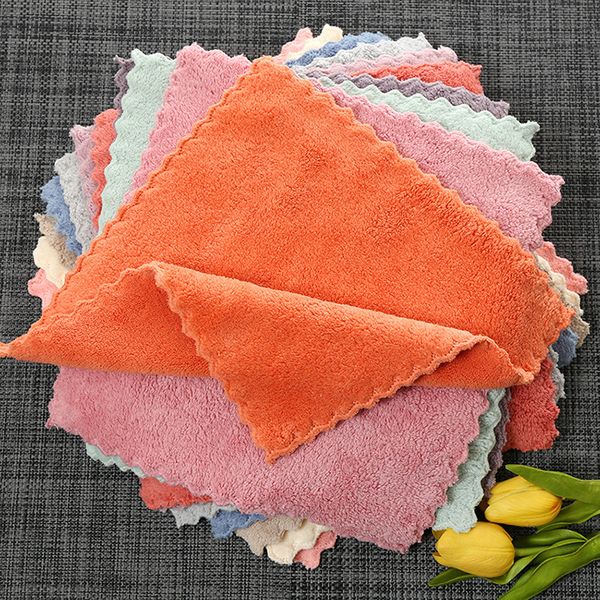 25 * 25 warp knitted coral veet square multicolor handkerchief small soft absorbent children's towel, Blue;white
25 * 25 warp knitted coral veet square multicolor handkerchief small soft absorbent children's towel, Blue;white