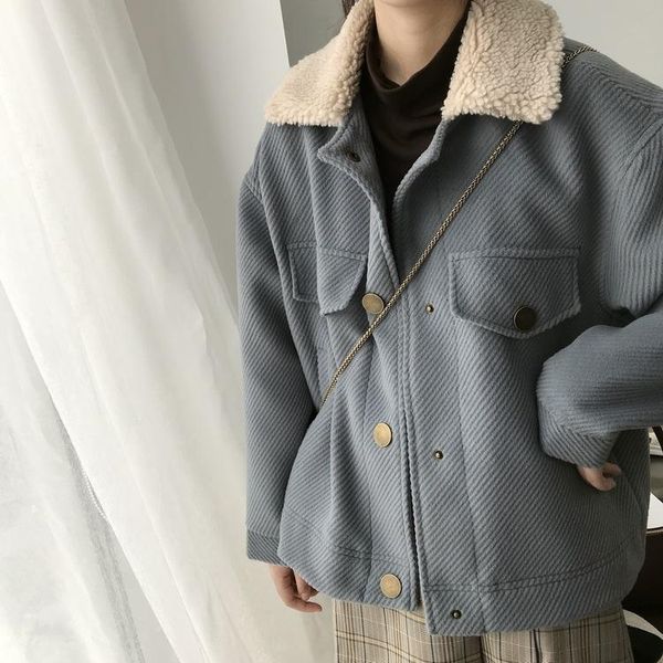 women's wool & blends winter short woolen coat women korean elegant vintage solid woman parkas autumn ladies office warm jacket fall cl, Black
women's wool & blends winter short woolen coat women korean elegant vintage solid woman parkas autumn ladies office warm jacket fall cl, Black