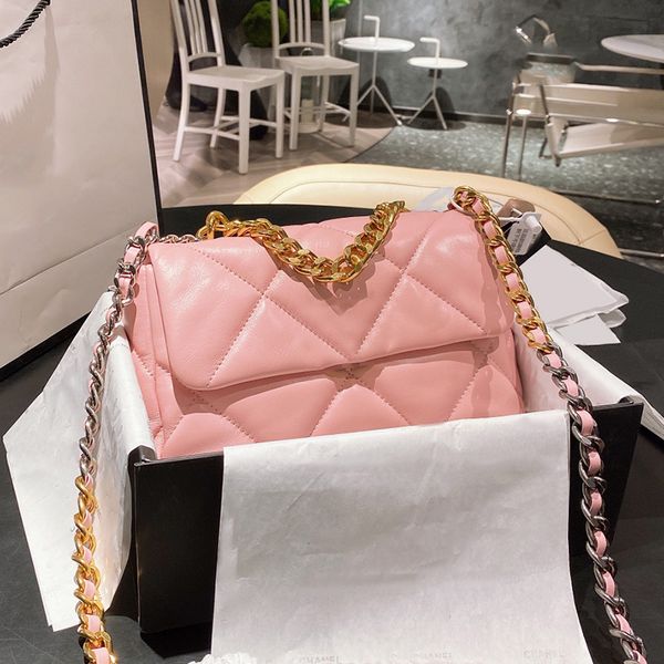 france womens 19 solft lambskin bags real genuine leather quilted fashion crossbody shoulder f/w autumn lady bread luxury designer pink/blac
france womens 19 solft lambskin bags real genuine leather quilted fashion crossbody shoulder f/w autumn lady bread luxury designer pink/blac